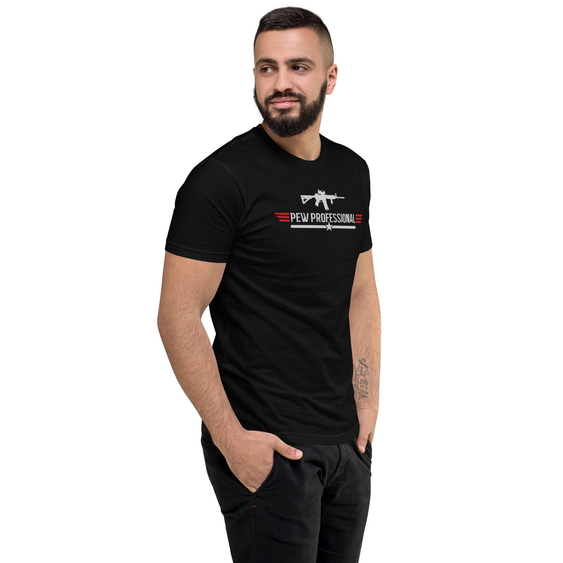 Pew Professional T- Shirt - GunSlingersCoffeeCo