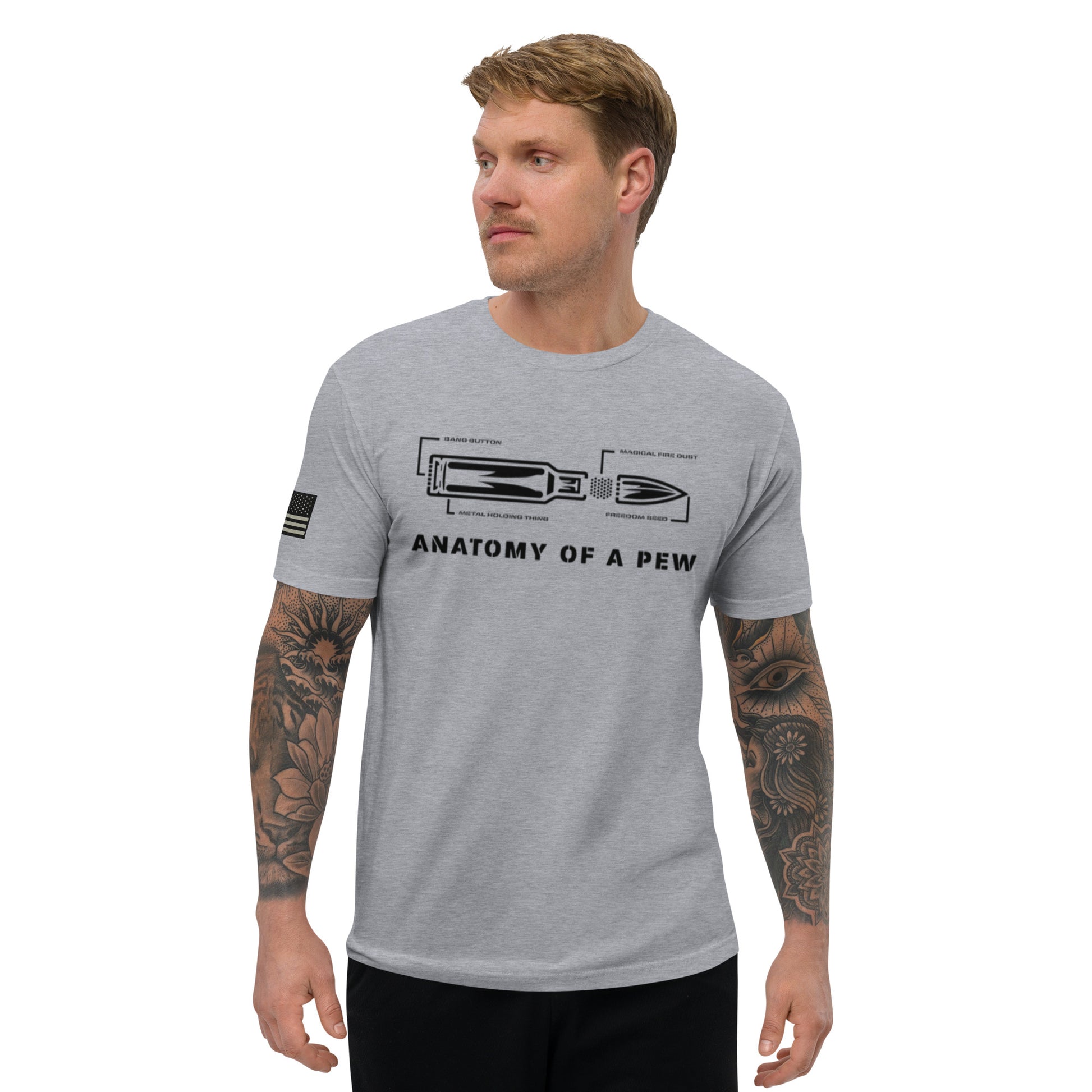 Anatomy of the Pew T-Shirt - GunSlingersCoffeeCo