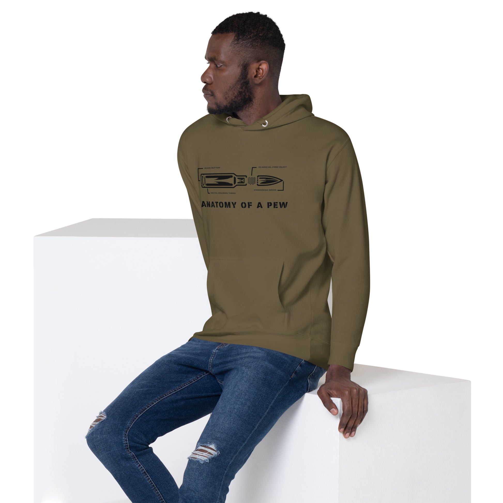 Anatomy of the Pew Hoodie - GunSlingersCoffeeCo